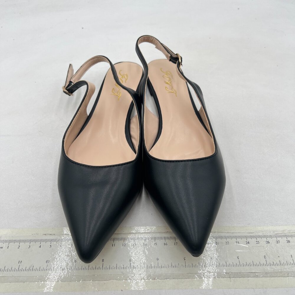 Chic Black Slingback Flats - Picture 3 of 8
